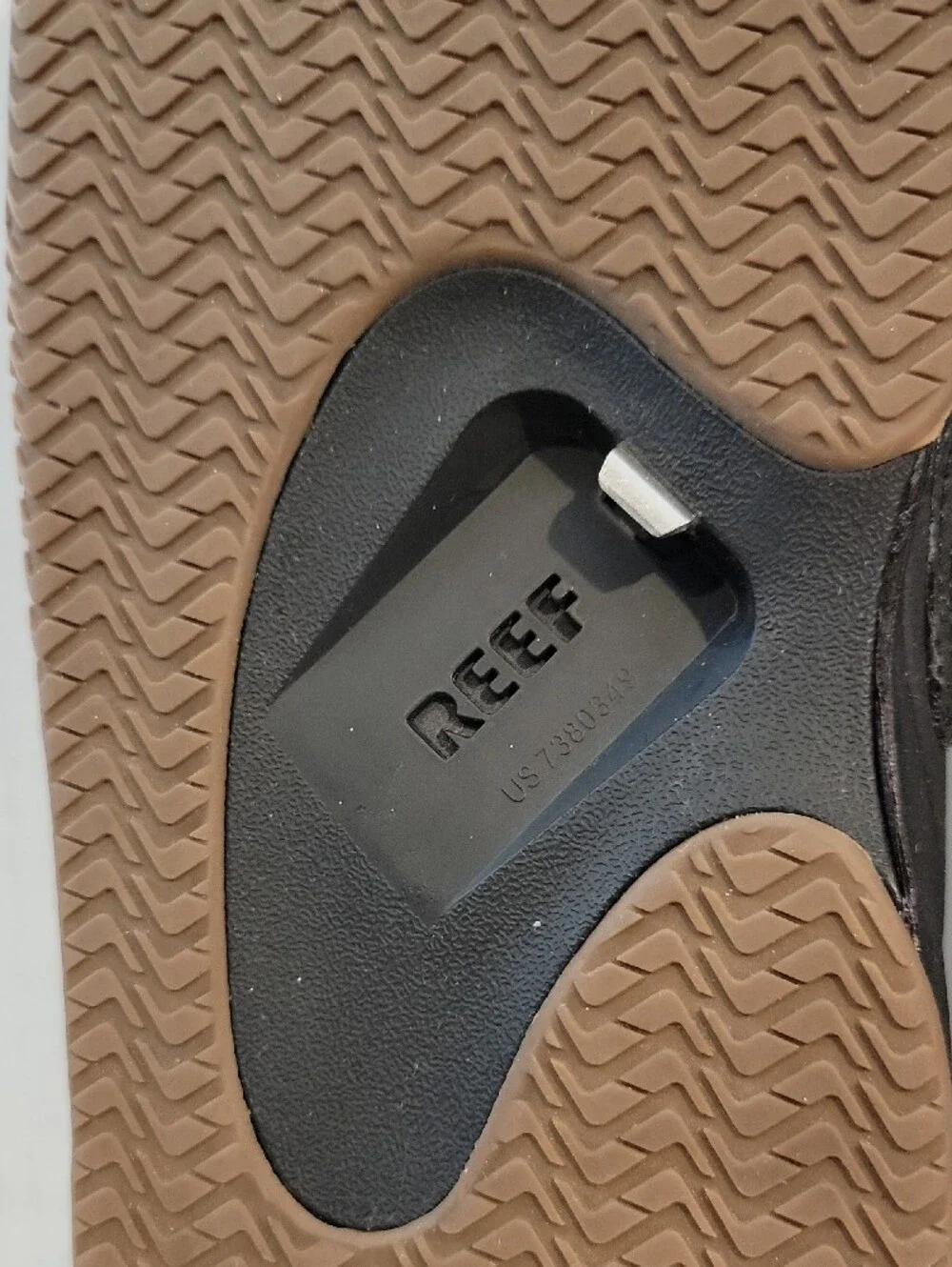Reef Fanning Men's Black Slide Sandals with Bottle Opener ( sz 14)